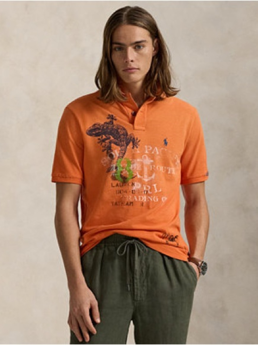NWT Polo Ralph Lauren Men's Classic-Fit Mesh Graphic Polo Shirt
